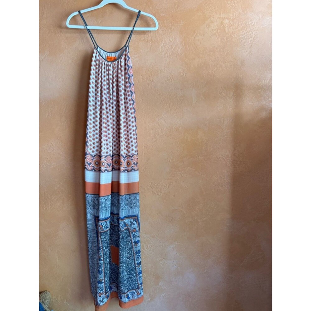 Clover Canyon Boho Maxi Dress Sleeveless Flowy Printed Slip Dress Small